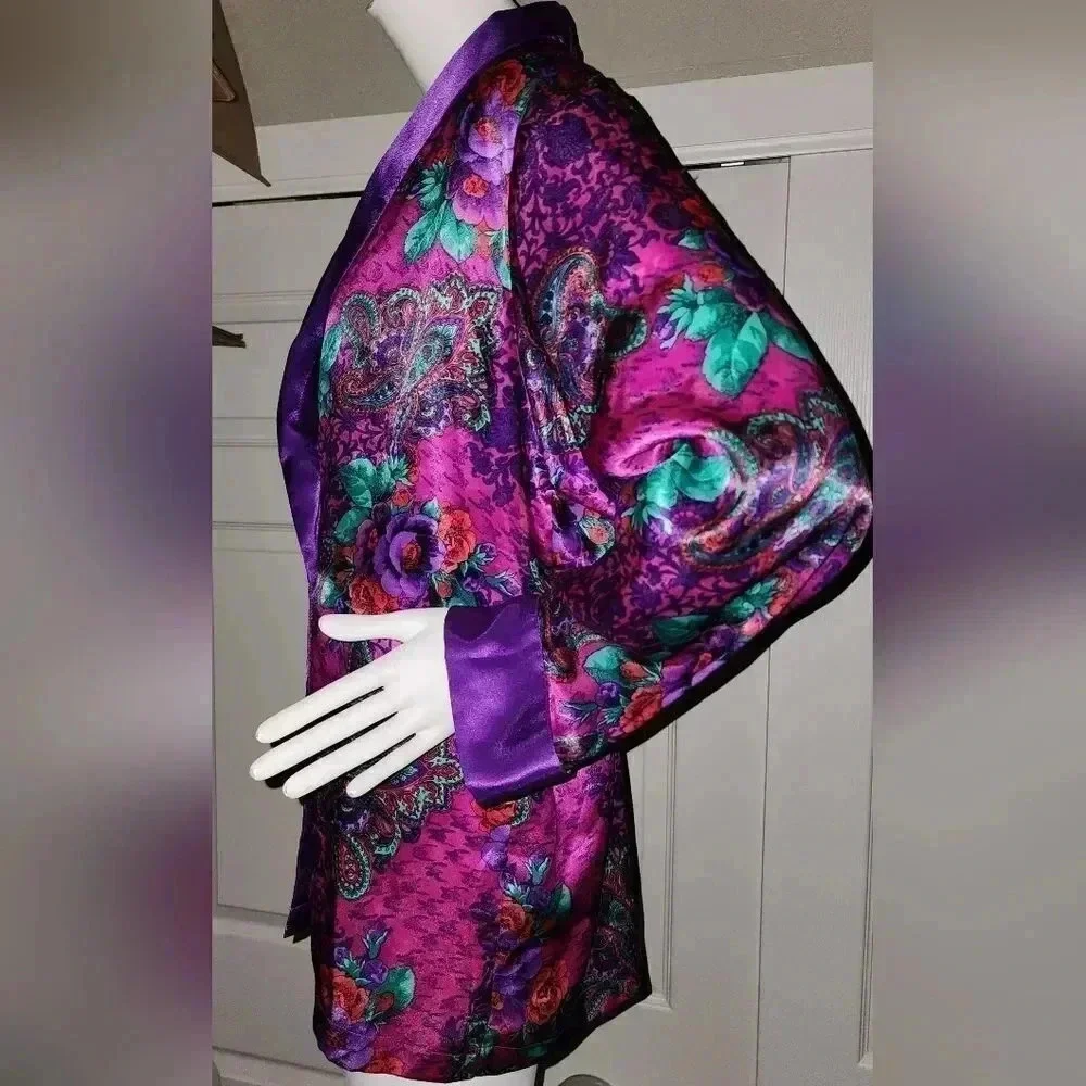 Vintage VS Victoria's Secret Gold Label Satiny Sexy Glam PJ Pajama Robe S or M